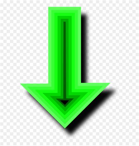 Arrow Pointing Down Green Arrow Pointing Down Full Size Png Clipart