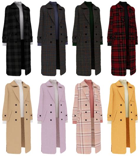 Yunseol — Long Woolen Coat All Lod 28 Swatches Thanks To All Sims