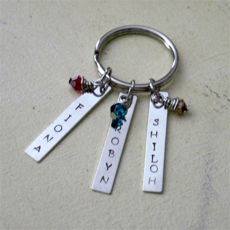 Personalized Handmade And Hand Stamped Name Tag Key Chain Or Etsy