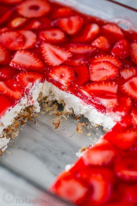 This Strawberry Pretzel Salad Is Always A Hit At Parties Its A Strawberry Jello Dessert Tha