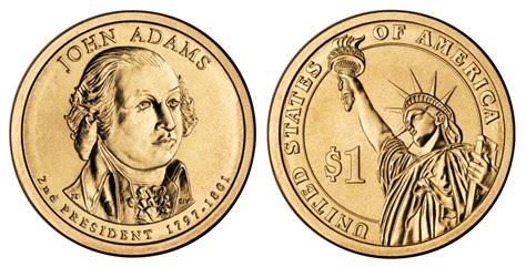 2007 D Presidential Dollar John Adams Golden Dollar Coin Value Prices