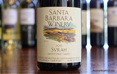 Santa Barbara Winery Syrah Succulent Santa Ynez Valley Reverse Wine
