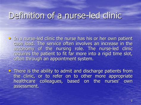 Ppt Nurse Led Clinics Powerpoint Presentation Id246538