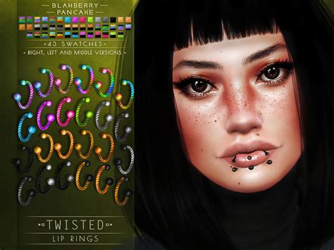 Piersing Set Lip Ring Sims 4 Piercings Sims 4