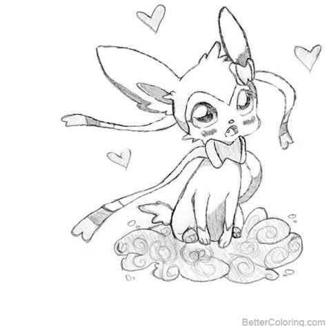 Sylveon Coloring Pages By Xrandomrockerx Free Printable Coloring Pages