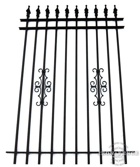 Our 6ft Tall Signature Grade Wrought Iron Fence With Stacked Guardian