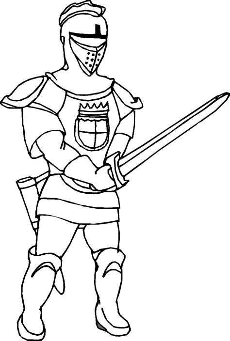 knight coloring pages    print