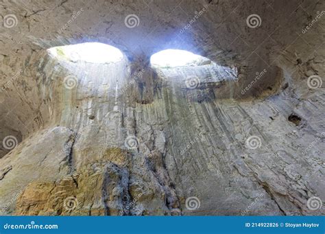 Prohodna Cave Known As God S Eyes Near Karlukovo Village Bulgaria