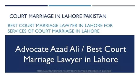Ppt Know Legal Process Of Court Marriage In Lahore Pakistan By Lawyer