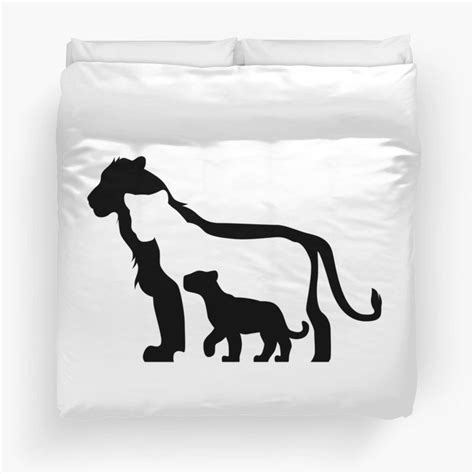 Black And White Lions Duvet Cover By Thekohakudragon Black And White