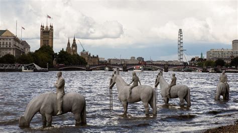 Stunning Sculpture The Rising Tide Four Horseman London By Jason