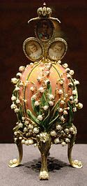 This is the surprise from the egg. Fabergé egg - Wikipedia