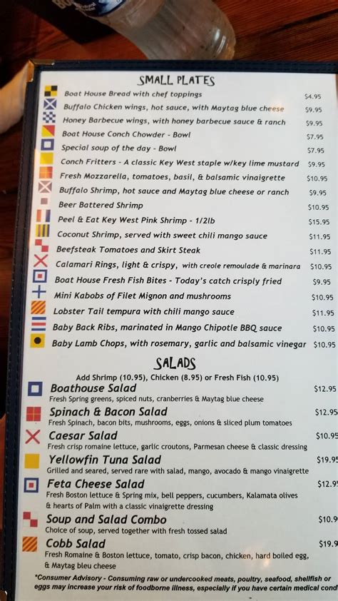 Menu At Boat House Bar And Grill Key West 220 Margaret Street