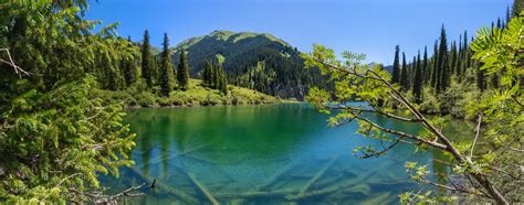 Mountain Lake Panorama Stock Photo Image 43163371