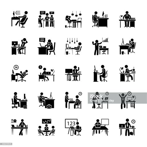 Pack Of Management Glyph Vector Icons Stock Illustration Download