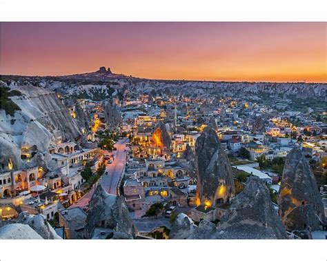 Print Of Sunset View Over Goreme Cappadocia Turkey Sunset Views