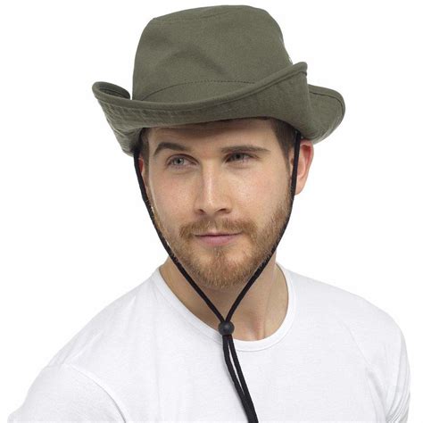 Thingimijigs Mens 100 Cotton Safari Hat Khaki Green Lxl Shopstyle