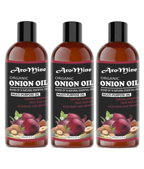 Aromine Onion Hair Oil Blend Of 14 Naturals Hair Growth 300 Ml Pack Of