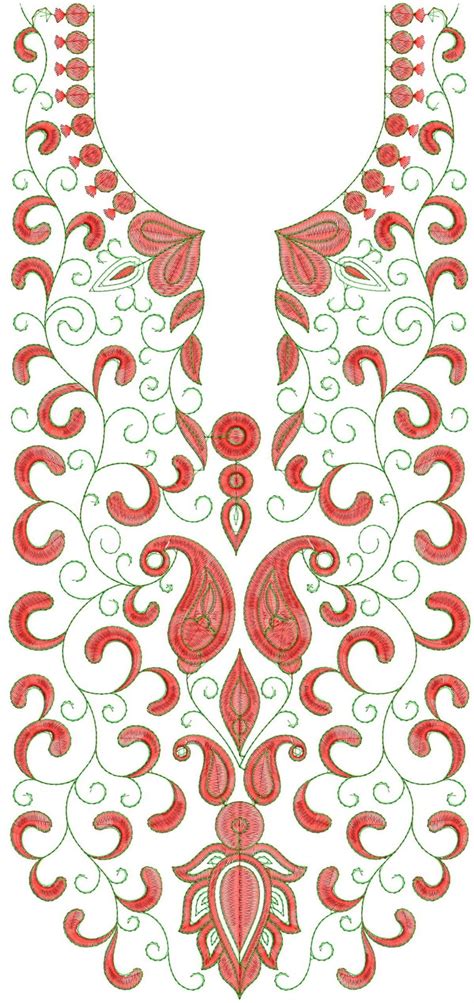 Embdesigntube Arebian Neck Line 3 Mm Sequin Embroidery Design Download