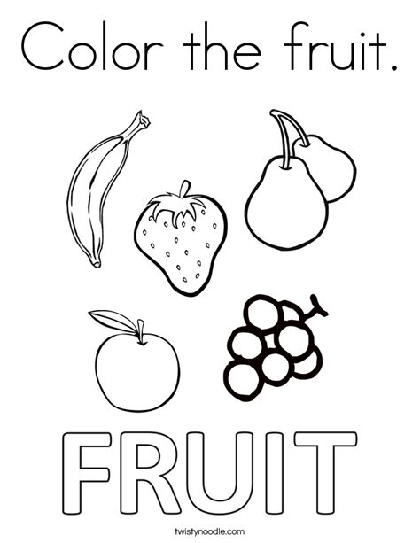 Printable Fruit Coloring Pages For Kids Coloring Pages
