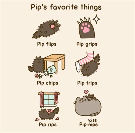 Pusheen Pips Favorite Things Pusheen  Pusheen Love Pusheen