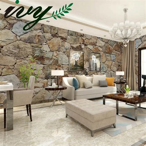 Ivy Morden 3d Photo Wallpaper Stone Wall Paper For Walls Wall Papers