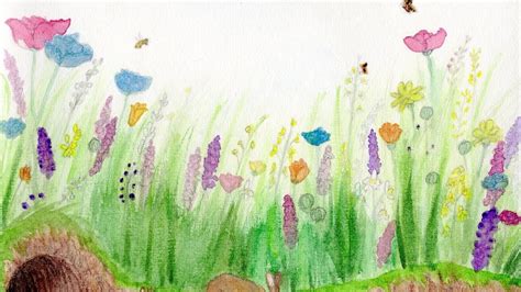 Springtime Watercolor Painting Youtube