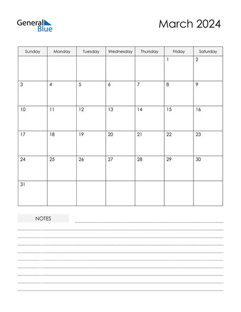 March 2024 Calendar Pdf Word Excel