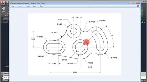 AutoCAD Engineering Mechanical Drawing - 2D Exercises (Technical ) Part
