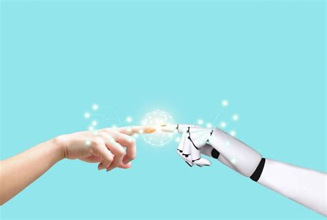Premium Photo Artificial Intelligence Robot Technology Human Hands