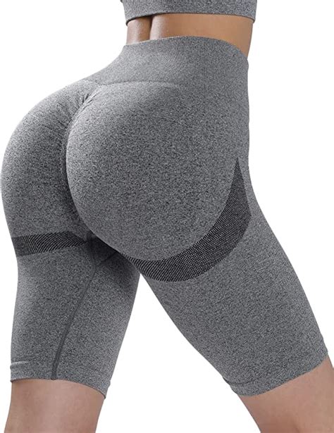 Athvotar Scrunch Butt Lifting Shorts For Women Seamless Workout Biker Yoga Shorts High Waist
