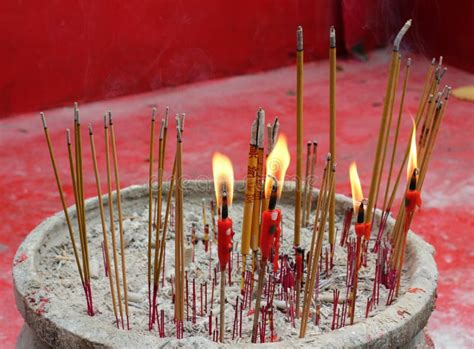 Chinese Candles Stock Photo Image Of Fire Smoke Temple 40137984