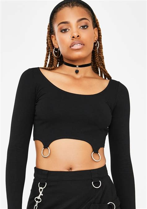 Current Mood Cruel Intentions O Ring Crop Top Dolls Kill Moda Para