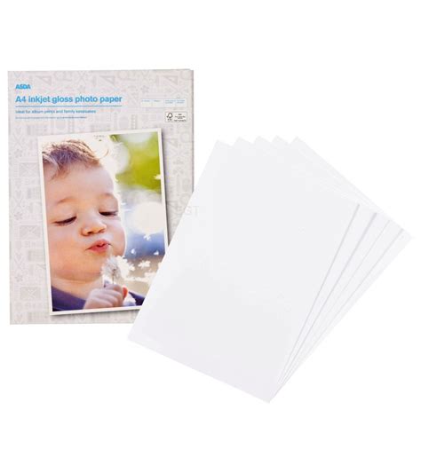 Asda A4 Inkjet Gloss Photo Paper 185089 Easyt Products