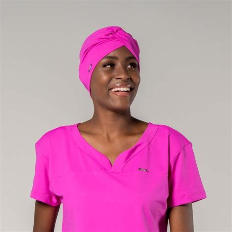 Turbante 2 Em 1 Sottile Rosa Pink Sottile Jalecos Jalecos Toucas E