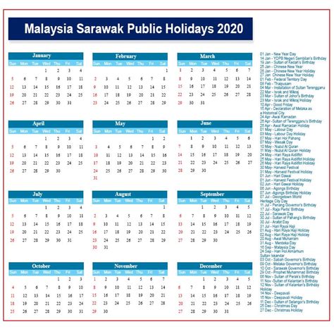 Cuti Umum Sarawak 2020 Alison Hardacre