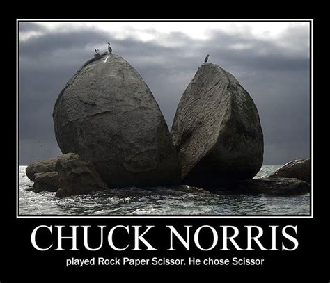 Chuck Norris Played Rock Paper Scissor - He Chose Scissor | Funpicc