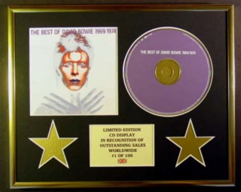 The best of david bowie 1969/1974, a compilation of songs by david bowie. DAVID BOWIE/CD DISPLAY/ LIMITED EDITION/COA/THE BEST OF ...