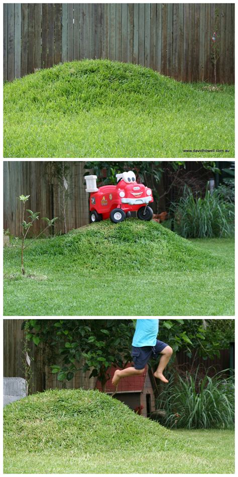 Protects mound during batting practice won't flatten grass allows airflow underneath to keep grass green durable alluminum frame is light weight and very portable regulation pitching weather resistant. DIY Miniature Grassy Hill in the Backyard - Be A Fun Mum