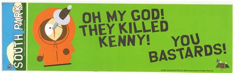 South Park Sticker Oh My God They Killed Kenny Comedy Central Etsy