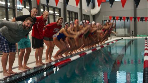 Sauk Prairie High School new pool first plunge - YouTube