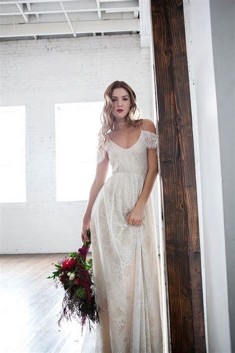 Discount stunning bohemian 2016 vintage wedding dresses off the shoulder lace ivory or white hippie dress wedding style garden spring bridal gowns wedding … autumn hippie bell sleeve dress free femininos people white embroidery vintage long maxi dresses women boho. Lace Wedding Dress, Bohemian Wedding Dress, Hippie Wedding ...