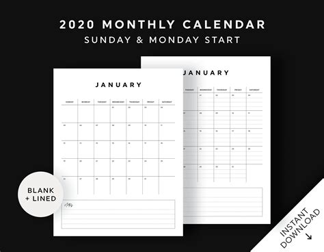 Printable Calendar Monday To Sunday Free Letter Templates