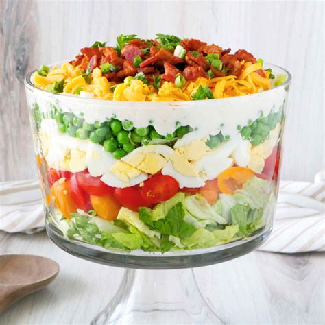7 Layer Salad Recipe The Anthony Kitchen Overnight Salad Seven Layer