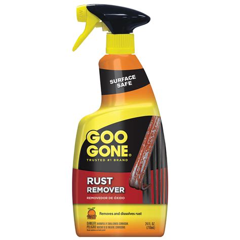 Goo Gone Rust Remover Outdoor And Indoor Metal Rusting Remover 24 Fl