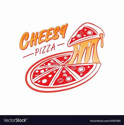 Pizza Cheesy Vector Vectorstock Royalty Vectors