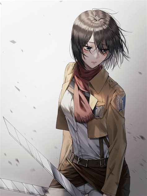 Mikasa Ackerman Shingeki No Kyojin Drawn By Yun Chorom Danbooru