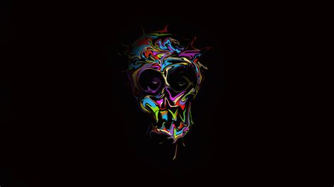 X Colorful Skull Dark Art K Laptop Full Hd P Hd K Wallpapers Images Backgrounds