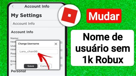 Como alterar o nome de usuário do Roblox gratuitamente sem pagar 1000