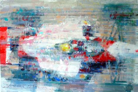 Ayrton Senna By Dexter Brown Original Painting Speedsport Gallery
